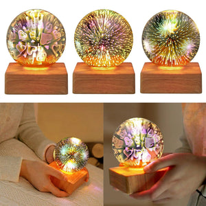 3D Christmas Table Lamp Romantic LED Night Light Bedroom Study Decor