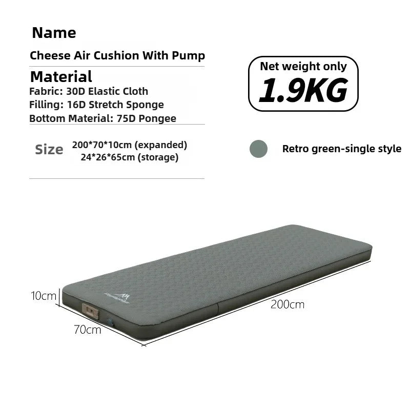MOUNTAINHIKER Self-Inflating Camping Mattress 10cm Thick Foldable Air Sleeping Pad