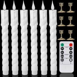 Flameless LED Taper Candles with Remote Flickering Battery Operated Set