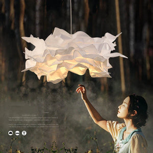 Handmade Paper Pendant Light E27 DIY Hanging Ceiling Lamp for Restaurant Shop XL