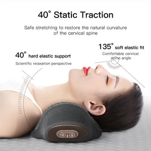 Electric Neck Massager Pillow – Heated Cervical Stretcher for Back & Sleep Support