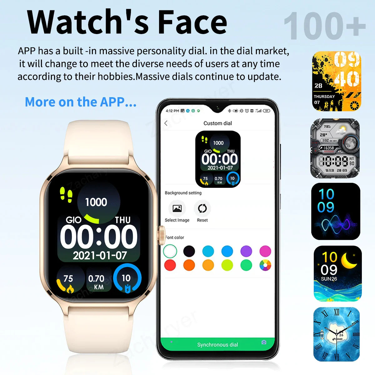 Smart Watch Bluetooth Call Fitness Tracker Sports Modes Notifications for iOS Android
