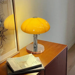 Nordic Pumpkin LED Desk Lamp Bauhaus Retro Bedroom Bedside Living Room Light