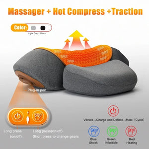 Electric Neck Massager Pillow – Heated Cervical Stretcher for Back & Sleep Support