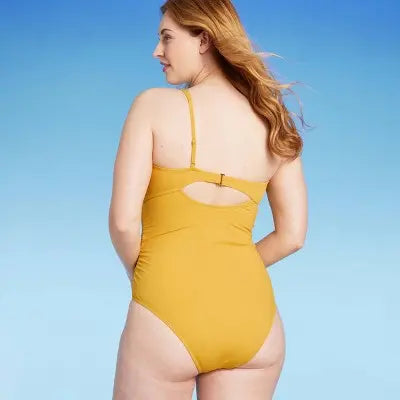 Shade & Shore Women's One Piece Swimsuit Asymmetric One Shoulder Swimwear