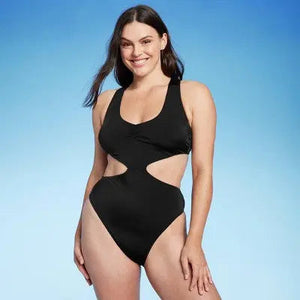 Shade & Shore Women's Monokini Strappy Back One Piece Swimsuit Cut Out