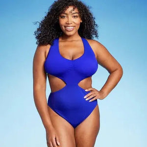 Shade & Shore Women's Monokini Strappy Back One Piece Swimsuit Cut Out