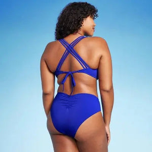 Shade & Shore Women's Monokini Strappy Back One Piece Swimsuit Cut Out