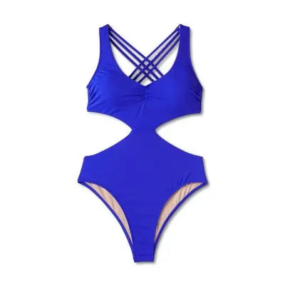 Shade & Shore Women's Monokini Strappy Back One Piece Swimsuit Cut Out