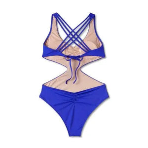 Shade & Shore Women's Monokini Strappy Back One Piece Swimsuit Cut Out