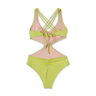 Shade & Shore Women's Monokini Strappy Back One Piece Swimsuit Cut Out