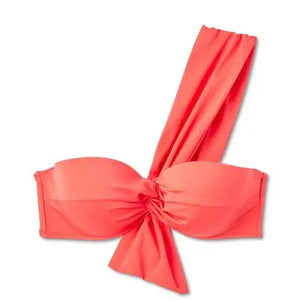 Shade & Shore Women's One Shoulder Bow Tail Bikini Top Swimsuit
