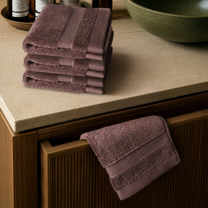 SIENA 4-Piece Turkish Cotton Luxury Washcloths Set – 700 GSM