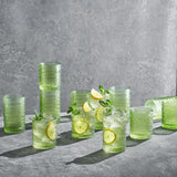 Textured Hobnail Lowball & Highball Glassware, Set of 12