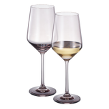 Tonal Stemmed Wine Glassware, Smoke Grey, Set of 2