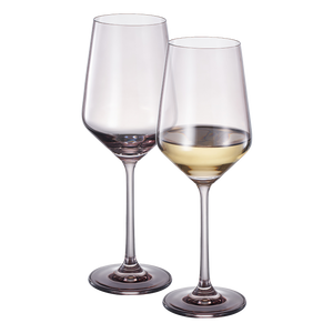 Tonal Stemmed Wine Glassware, Smoke Grey, Set of 2
