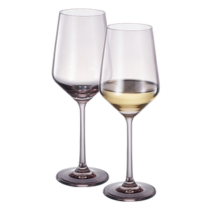 Tonal Stemmed Wine Glassware, Smoke Grey, Set of 2