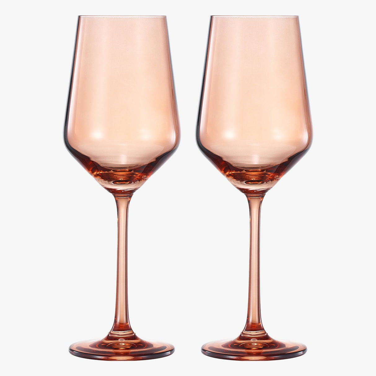 Tonal Stemmed Wine Glassware, Burnt Orange, Set of 2