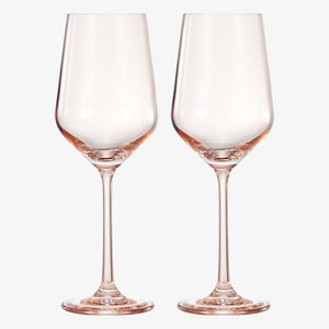 Tonal Stemmed Wine Glassware, Tan, Set of 2