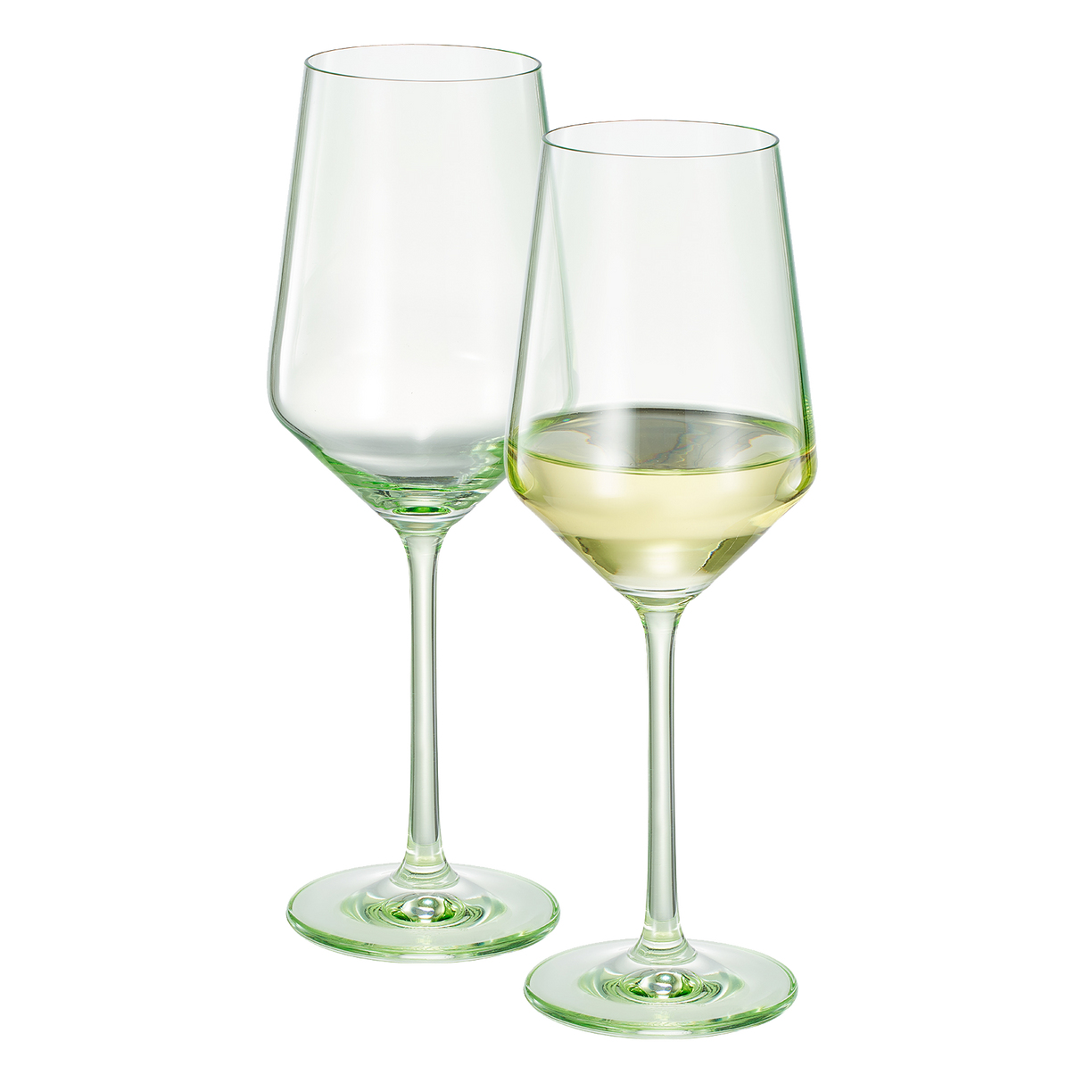 Monet Stemmed Wine Glassware, Pink, Set of 2