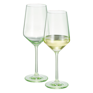 Monet Stemmed Wine Glassware, Pink, Set of 2