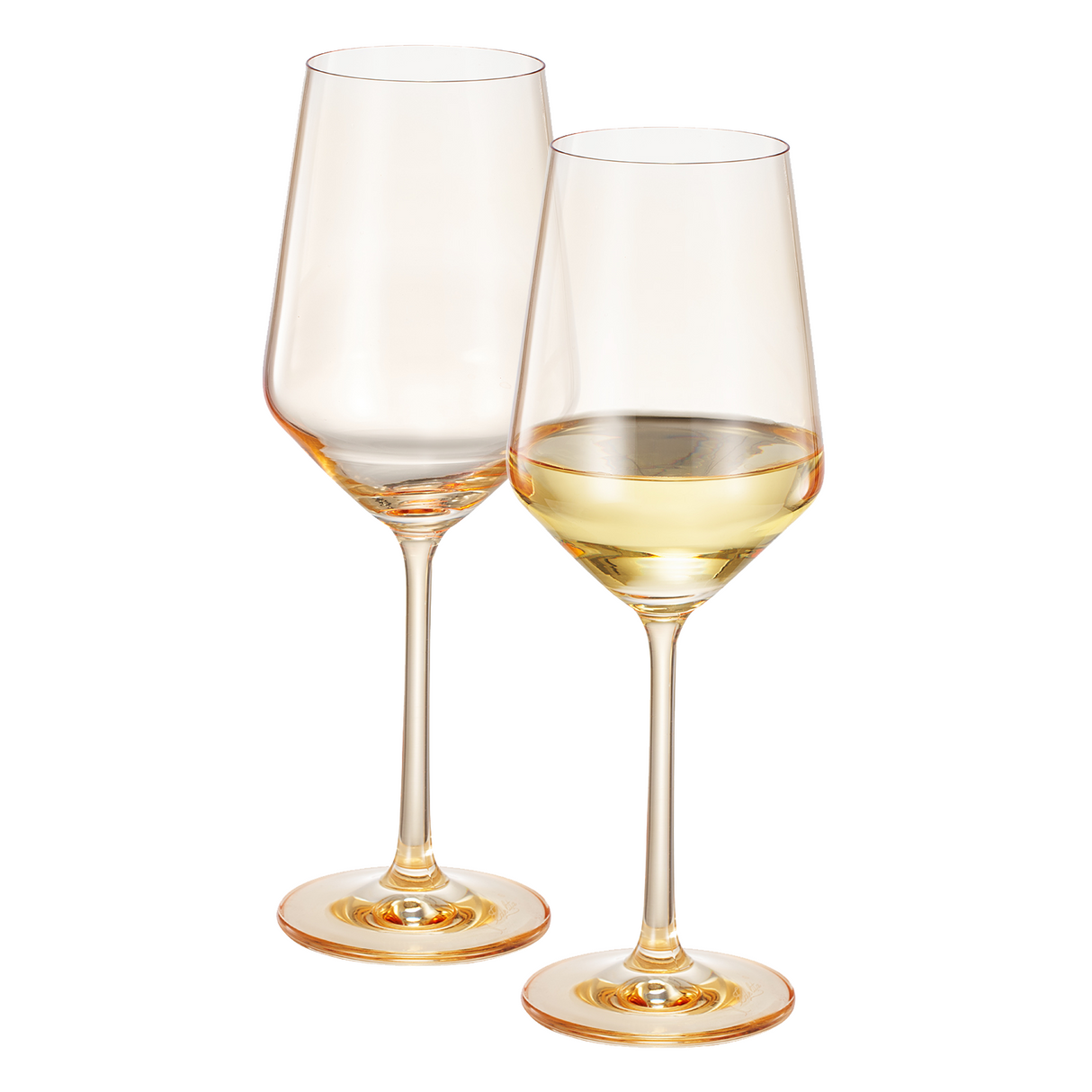 Monet Stemmed Wine Glassware, Pink, Set of 2