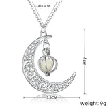 Moonstone Pendant Necklace Stainless Steel Moonstone Jewelry Women Gift