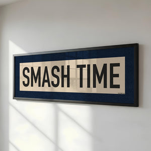 Framed Smash Time Pickleball Art Scroll Sign