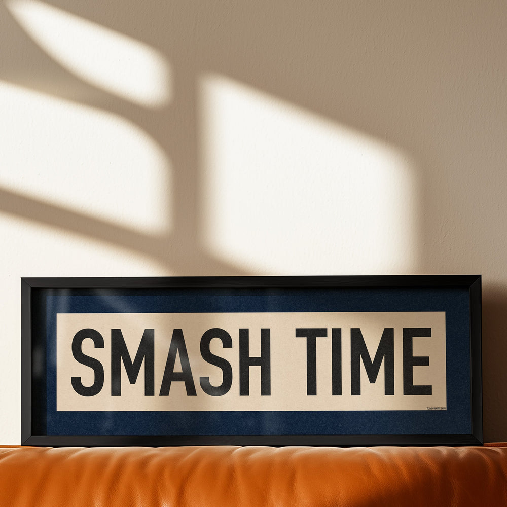 Framed Smash Time Pickleball Art Scroll Sign