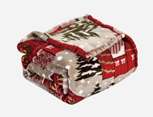 Cozy Festive Holiday Throw Blanket 50" x 60"