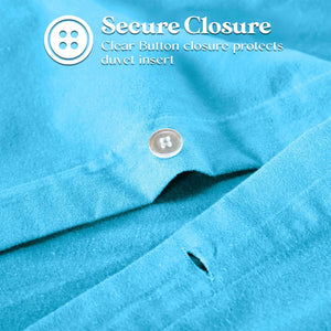 Flannel Cotton Modern Solid Fuzzy Duvet Cover Set With Pillow Shams - Duvet Cover Set by Superior Brand