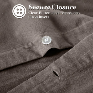 Flannel Cotton Modern Solid Fuzzy Duvet Cover Set With Pillow Shams - Duvet Cover Set by Superior Brand