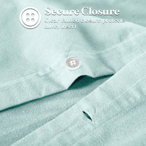 Flannel Cotton Modern Solid Fuzzy Duvet Cover Set With Pillow Shams - Duvet Cover Set by Superior Brand