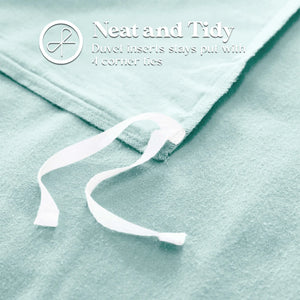 Flannel Cotton Modern Solid Fuzzy Duvet Cover Set With Pillow Shams - Duvet Cover Set by Superior Brand