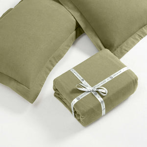 Flannel Cotton Modern Solid Fuzzy Duvet Cover Set With Pillow Shams - Duvet Cover Set by Superior Brand