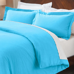 Flannel Cotton Modern Solid Fuzzy Duvet Cover Set With Pillow Shams - Duvet Cover Set by Superior Brand