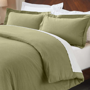Flannel Cotton Modern Solid Fuzzy Duvet Cover Set With Pillow Shams - Duvet Cover Set by Superior Brand