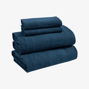 100% Cotton Flannel Solid Deep Pocket Bed Sheet Set - Sheet Set by Superior Brand