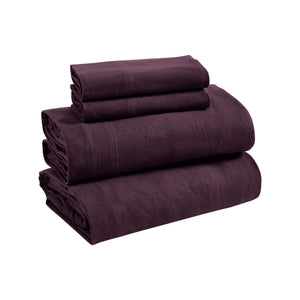 100% Cotton Flannel Solid Deep Pocket Bed Sheet Set - Sheet Set by Superior Brand