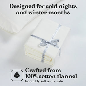 100% Cotton Flannel Solid Deep Pocket Bed Sheet Set - Sheet Set by Superior Brand