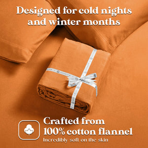 100% Cotton Flannel Solid Deep Pocket Bed Sheet Set - Sheet Set by Superior Brand