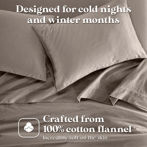 Solid Flannel Cotton Soft Fuzzy Pillowcases, Set of 2 - Pillowcases by Superior Brand