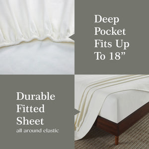 100% Cotton Flannel Solid Deep Pocket Bed Sheet Set - Sheet Set by Superior Brand
