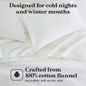 Solid Flannel Cotton Soft Fuzzy Pillowcases, Set of 2 - Pillowcases by Superior Brand