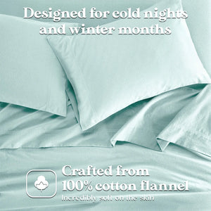 Solid Flannel Cotton Soft Fuzzy Pillowcases, Set of 2 - Pillowcases by Superior Brand