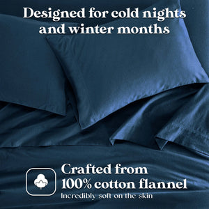 Solid Flannel Cotton Soft Fuzzy Pillowcases, Set of 2 - Pillowcases by Superior Brand