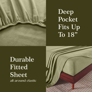 100% Cotton Flannel Solid Deep Pocket Bed Sheet Set - Sheet Set by Superior Brand