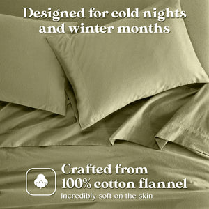 Solid Flannel Cotton Soft Fuzzy Pillowcases, Set of 2 - Pillowcases by Superior Brand