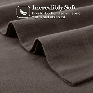 100% Cotton Flannel Solid Deep Pocket Bed Sheet Set - Sheet Set by Superior Brand