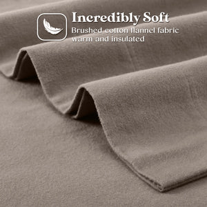 100% Cotton Flannel Solid Deep Pocket Bed Sheet Set - Sheet Set by Superior Brand